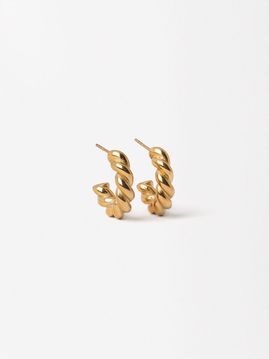 Aros Trenzadas - Acero Inoxidable - dorado 