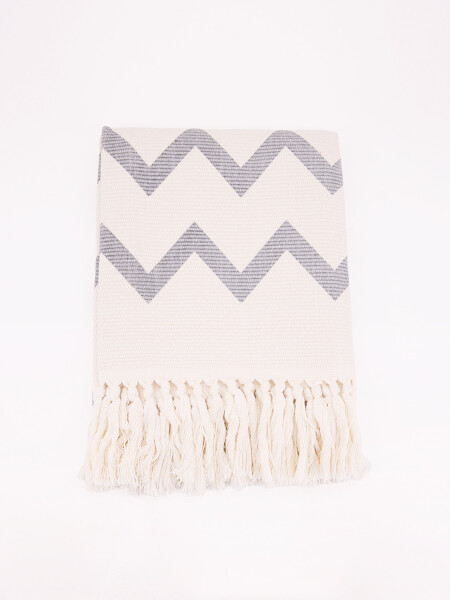 ALFOMBRA ALGODÓN ZIGZAG GRIS