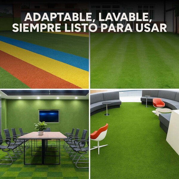 Césped Sintético 1 M2 Pasto Artificial Rollo Decoración Variante verde
