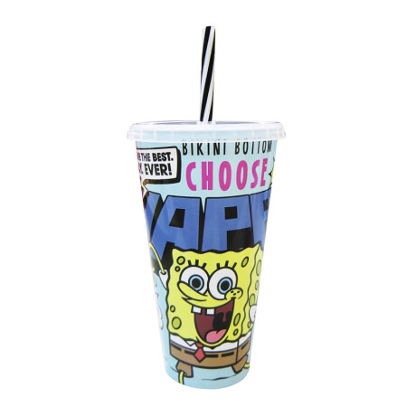 Vaso 700 ML C/Pajita Bob Esponja Vaso 700 ML C/Pajita Bob Esponja