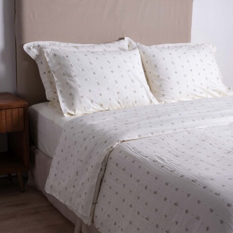 JGO SÁBANAS, KING ALGODON MULTICOLOR 180H GARMENT WASHED FLOR