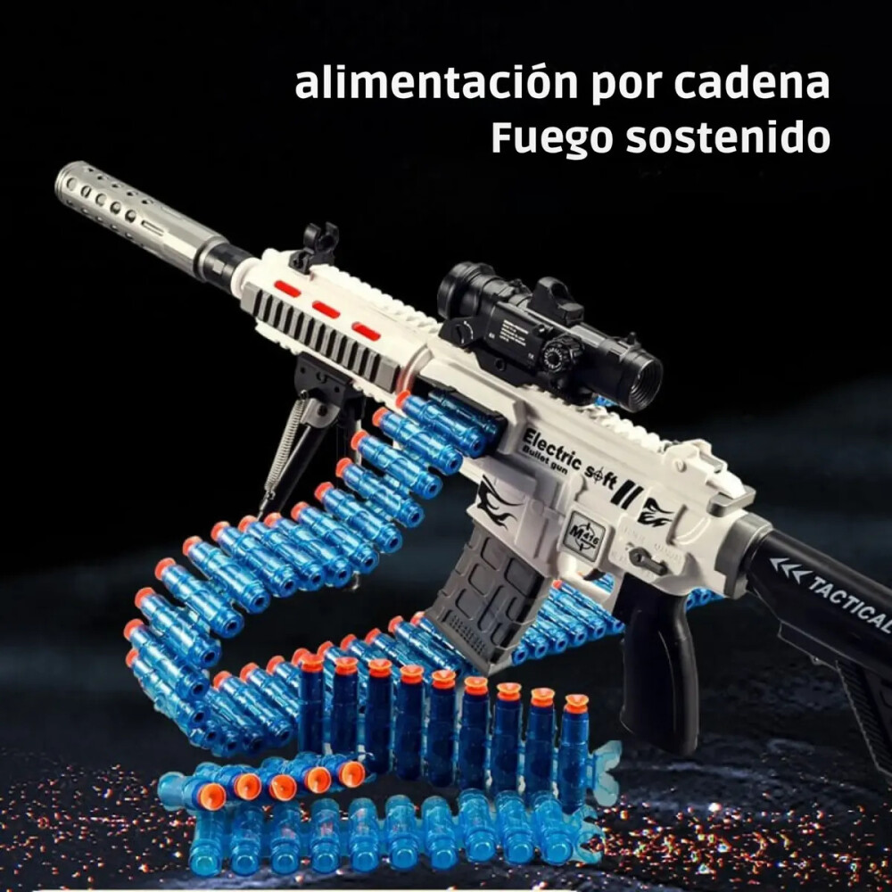 Rifle lanzador automático M416 con cadena de munición continua. Rifle lanzador automático M416 con cadena de munición continua.