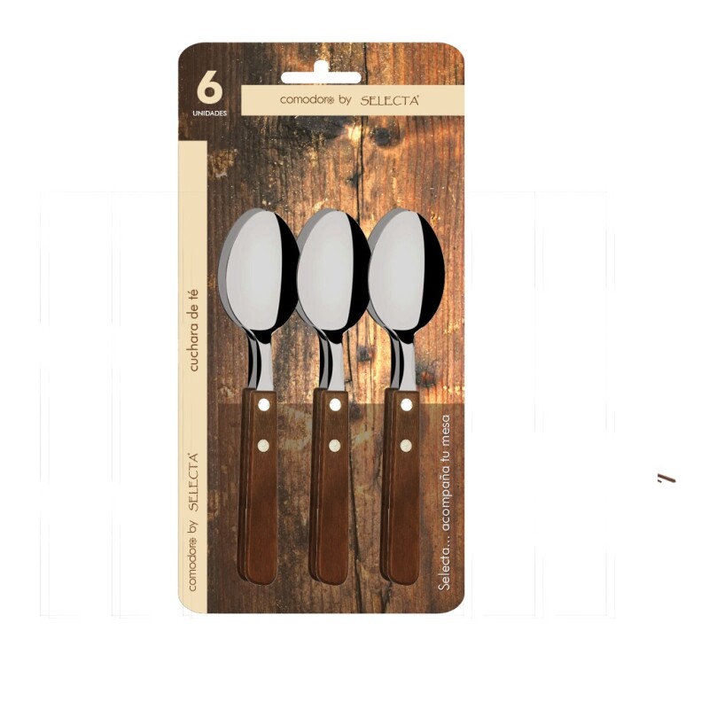 SET 6PZAS CUCHARA DE TE 1.2MM MANGO MADERA SET 6PZAS CUCHARA DE TE 1.2MM MANGO MADERA