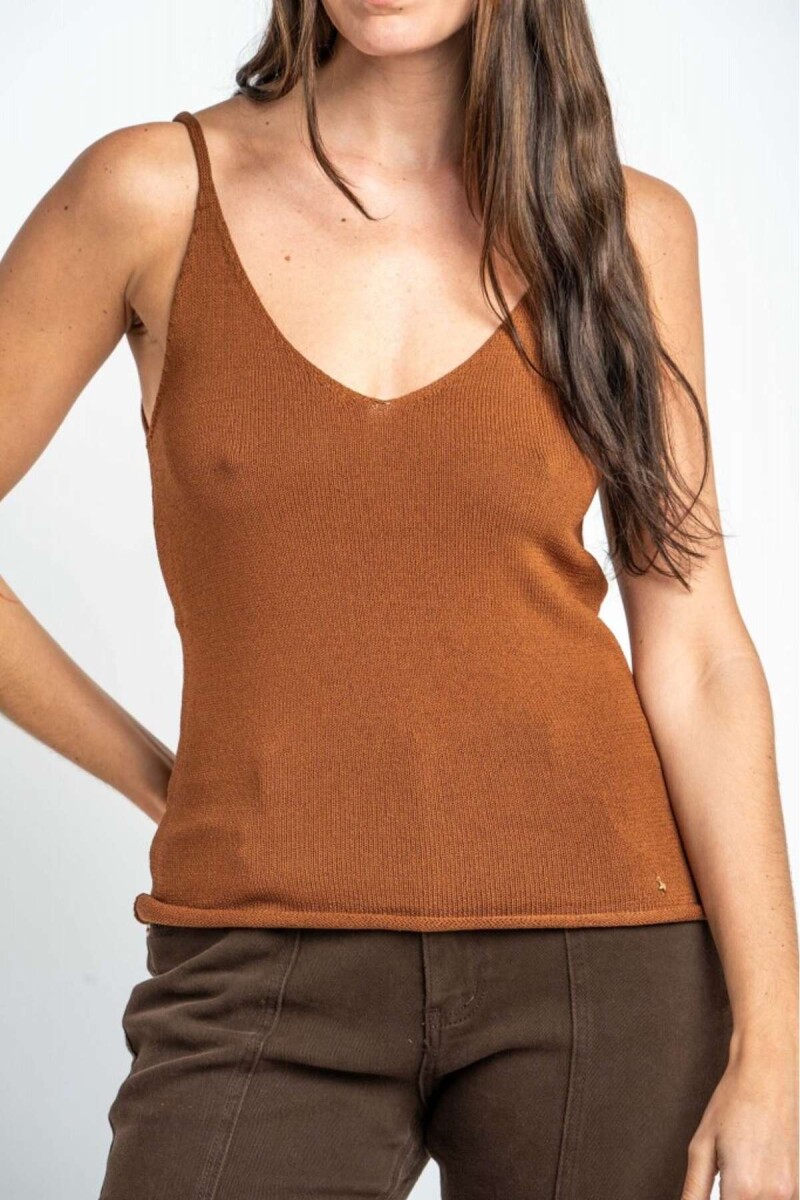 Top Tejido - Marron 