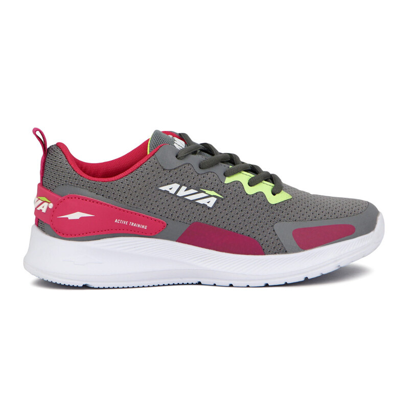 Avia Zapatillas Acordonadas Para Dama Persan- Mid Grey/fuschia Gris-fucsia