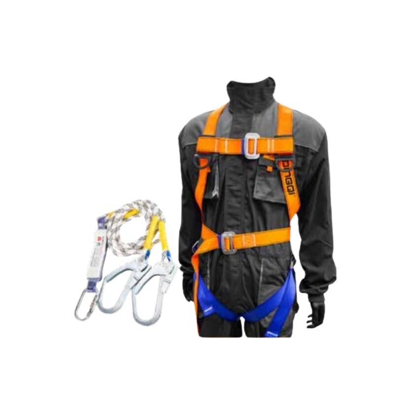 DINGQI ARNES DE SEGURIDAD + COLA DE AMARRE 2 GANCHOS ABSORBEDOR DE ENERGIA 1.95M Dingqi Arnes De Seguridad + Cola De Amarre 2 Ganchos Absorbedor De Energia 1.95m