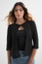 Cardigan mangas 3/4 NEGRO