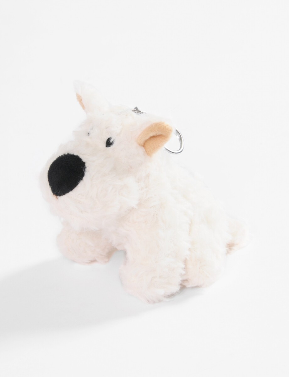 Llavero dog - blanco 