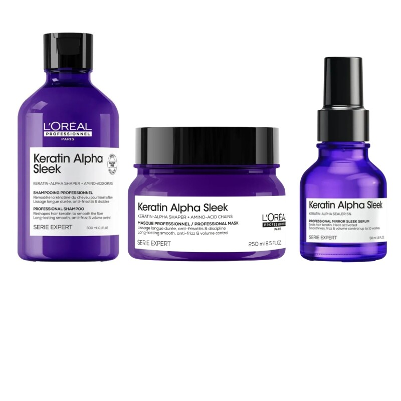Pack L'oréal Prof Keratin Alpha Shampoo + Máscara + Sérum Pack L'oréal Prof Keratin Alpha Shampoo + Máscara + Sérum