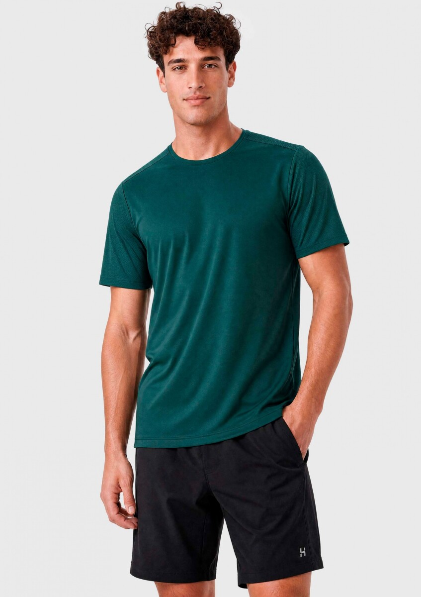 CAMISETA DEPORTIVA TEXTURIZADA - VERDE 