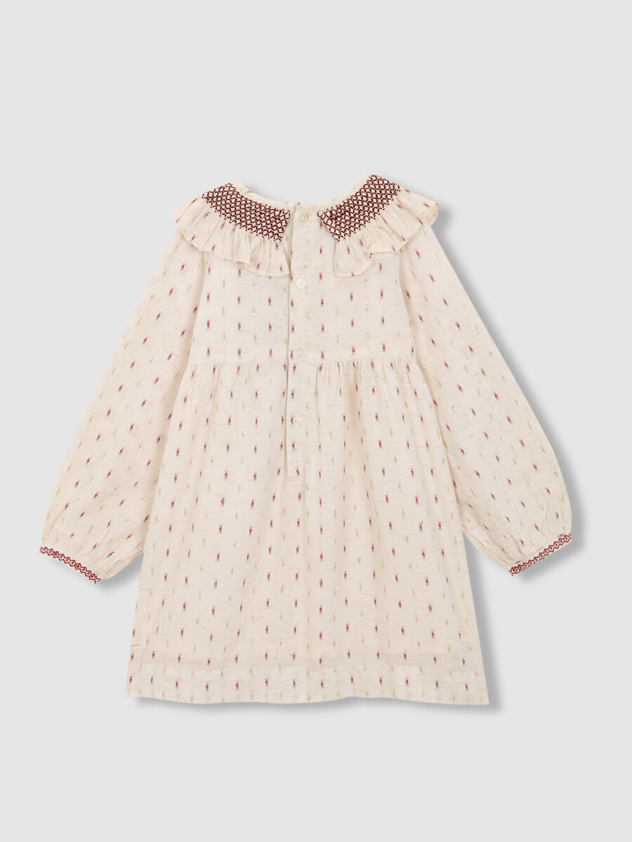 Vestido Dobby Piedra Claro Melange
