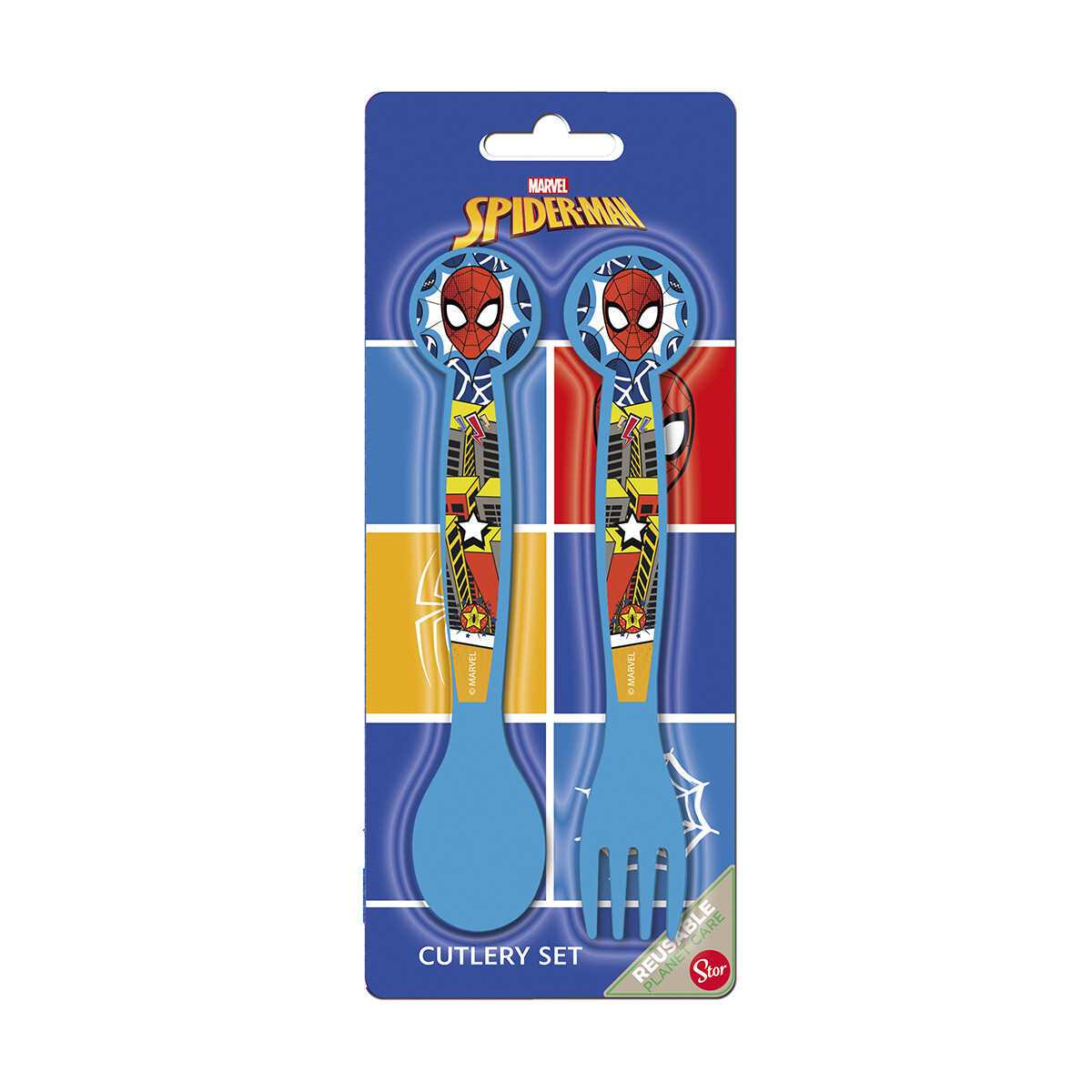 Set x 2 Cubiertos Infantiles Spiderman 