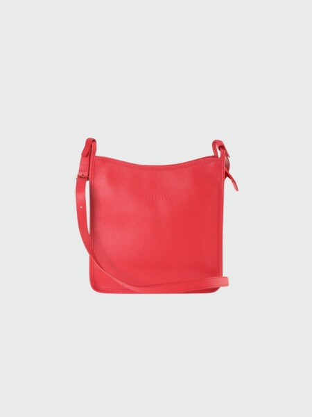 Longchamp -Cartera de cuero cruzada, Zipped Rojo