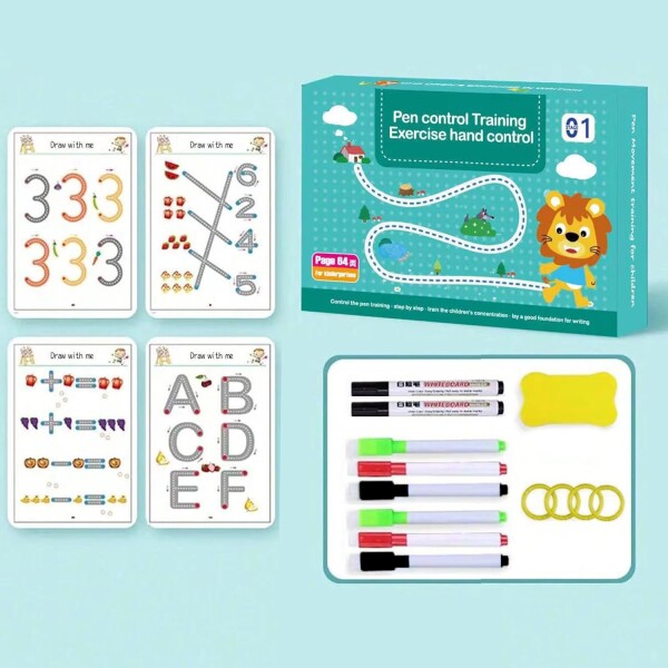 Libro Cuaderno Mágico Reutilizable Infantil Didáctico Niños Variante Color Blanco