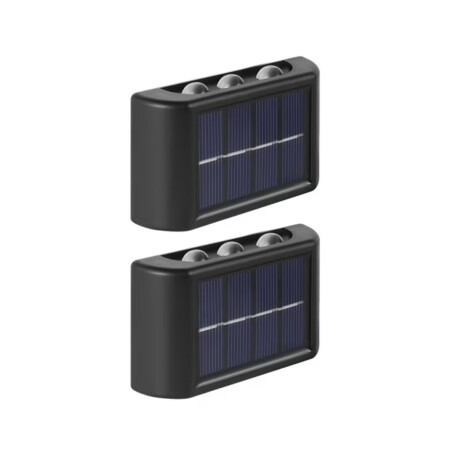 LUZ DE CARGA SOLAR 6 LED 2 PIEZAS P/ EXTERIOR LUZ DE CARGA SOLAR 6 LED 2 PIEZAS P/ EXTERIOR
