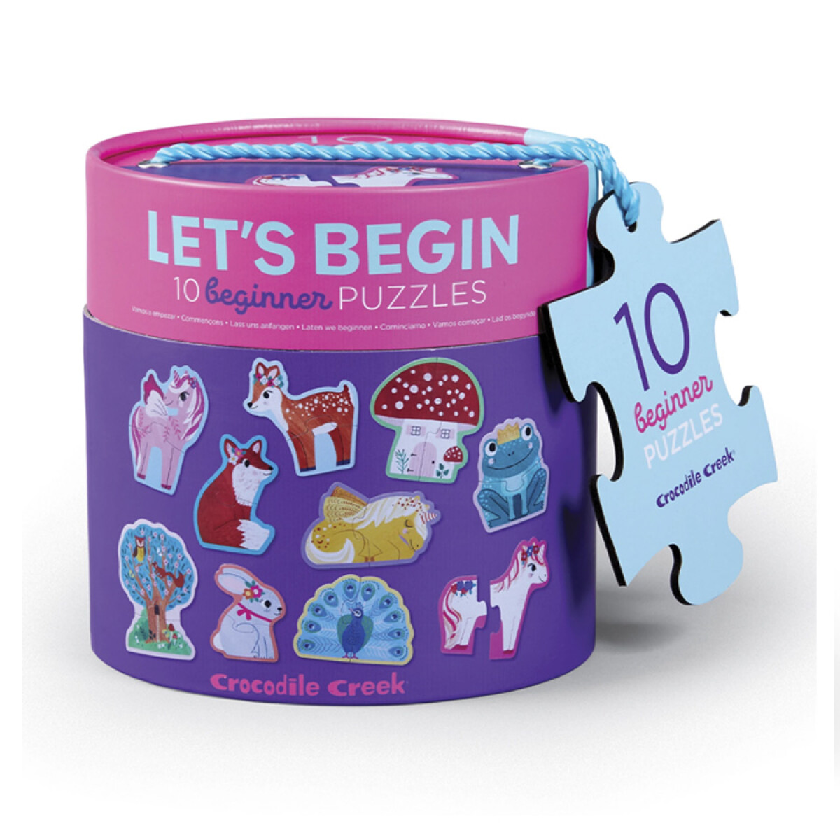Set X10 Puzzles De 2 Piezas Principiante Universo Binario - UNICORNIO 