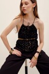 TOP HALTER GEO Negro