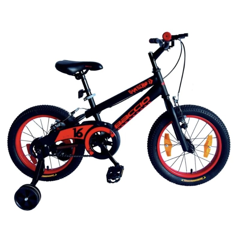Bicicleta Baccio Bambino rodado 16 con rueditas Negro