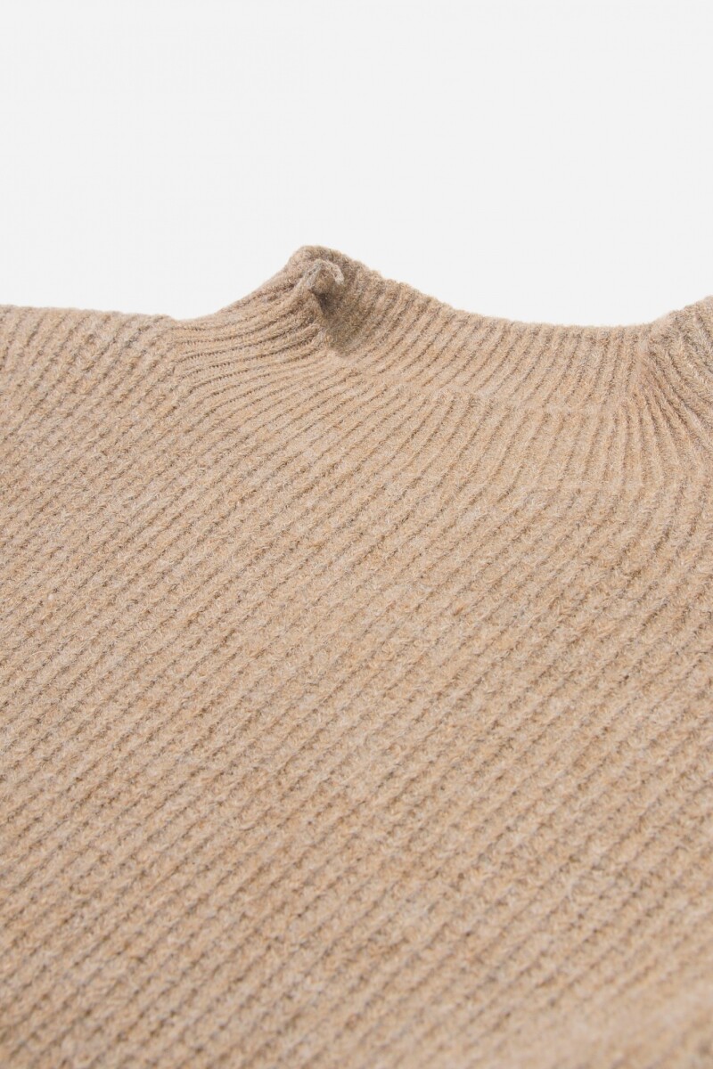 Vestido tejido beige