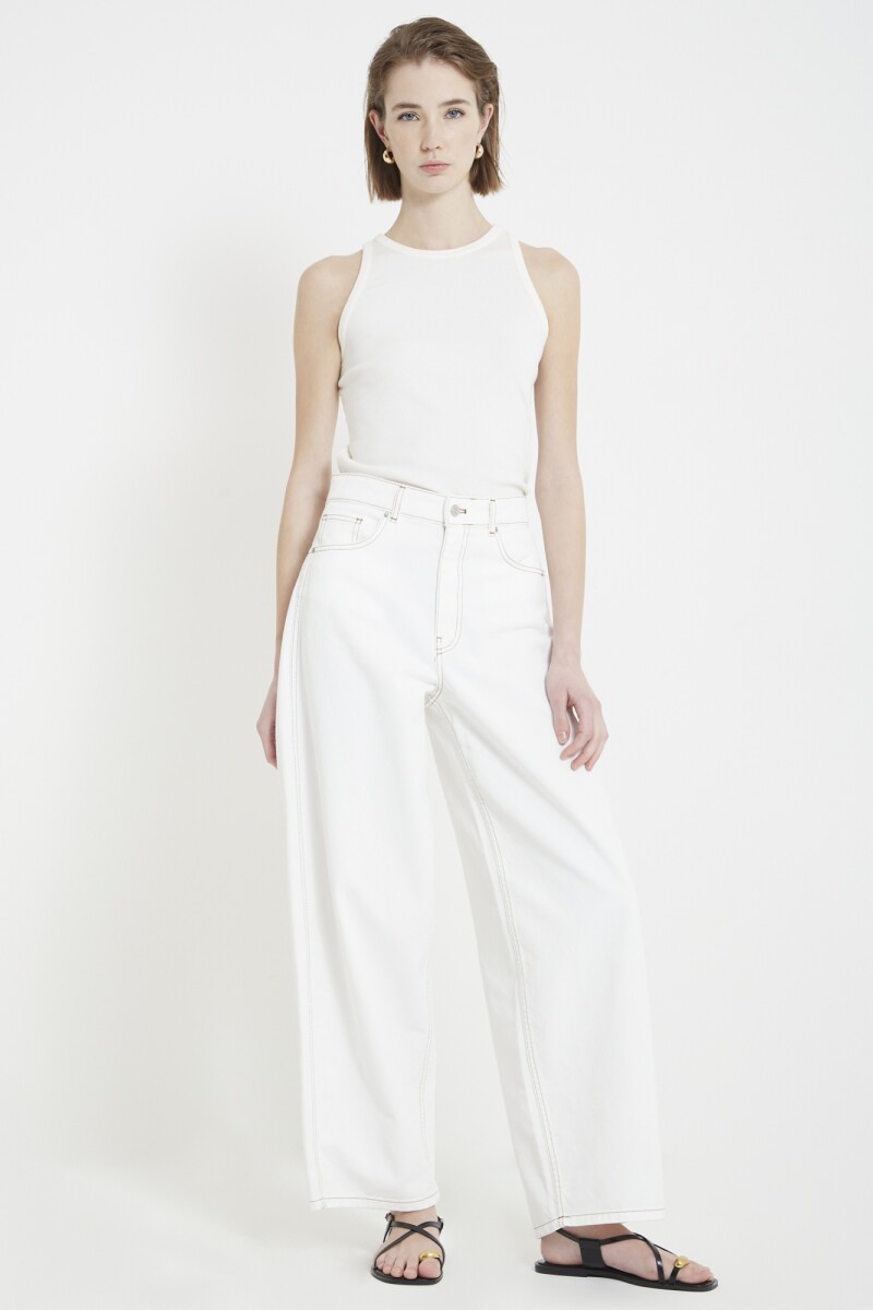 PANTALÓN GABARDINA Blanco