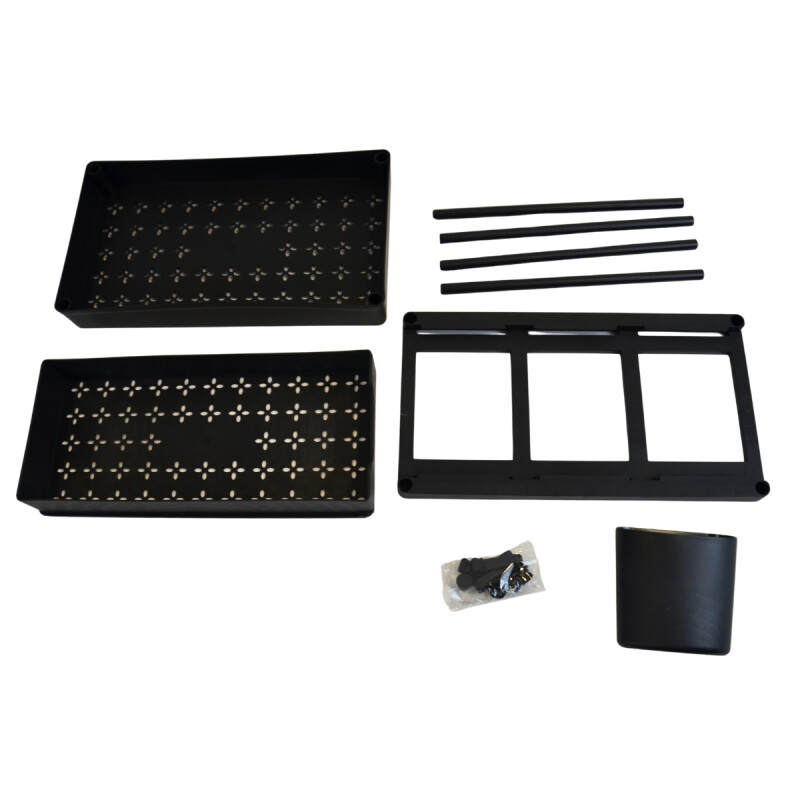 Organizador 2 estantes deslizables bajo mesada NEGRO