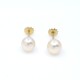 7 mm Caravanas en Oro 18 K Y Perlas. 7 mm Caravanas en Oro 18 K Y Perlas.