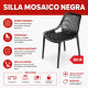 Set x4 Silla reforzada Mosaico NEGRO