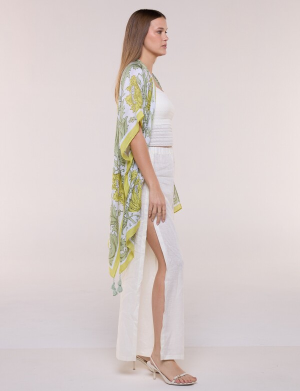 Kimono Flores MULTI/VERDE