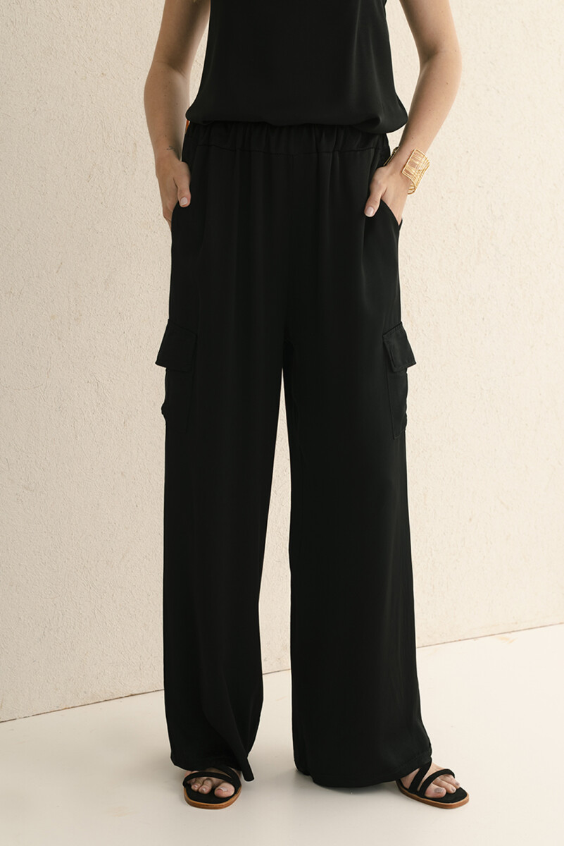 PANTALON CARGO - NEGRO 