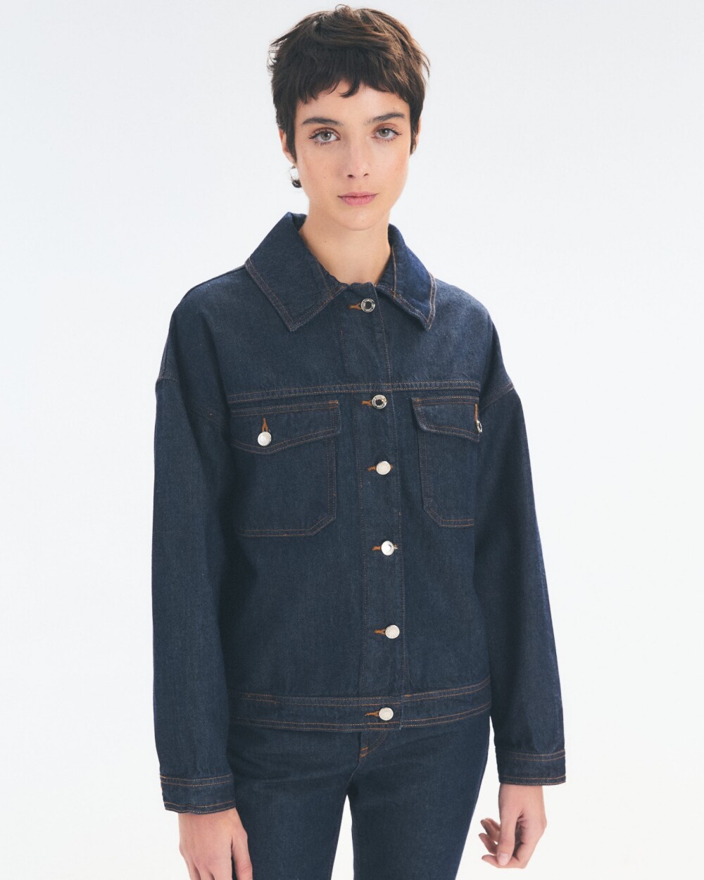 Campera Boxy Azul