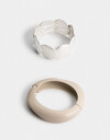 Pulseras Elásticas Sets Metal Pulseras Elásticas Sets Metal - Plateado Plata Cepillada Mate
