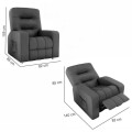POLTRONA RECLINABLE AZERA - NEGRA POLTRONA RECLINABLE AZERA - NEGRA