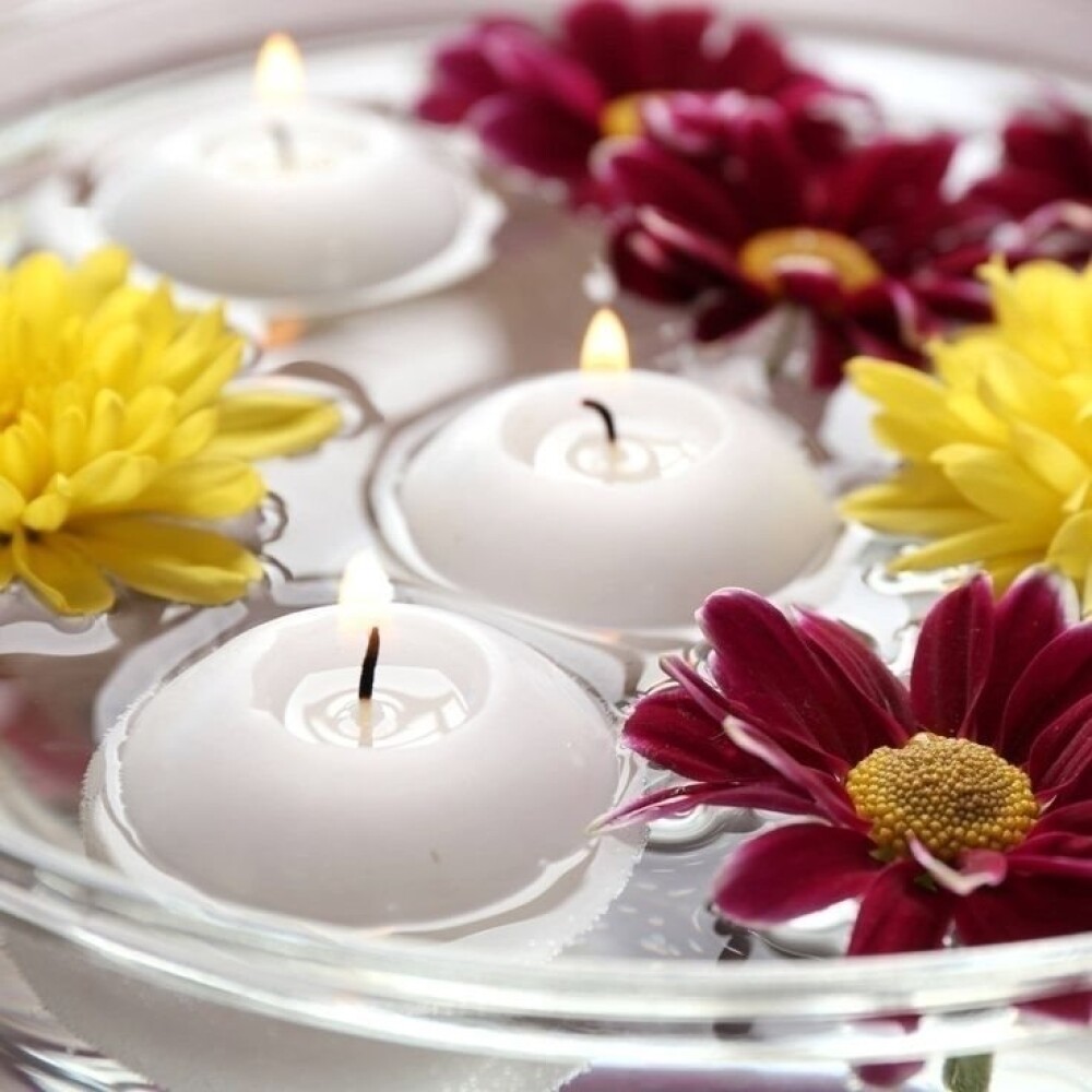 Set de 12 Velas Flotantes Blancas SET 12 VELAS FLOTANTES BLANCO