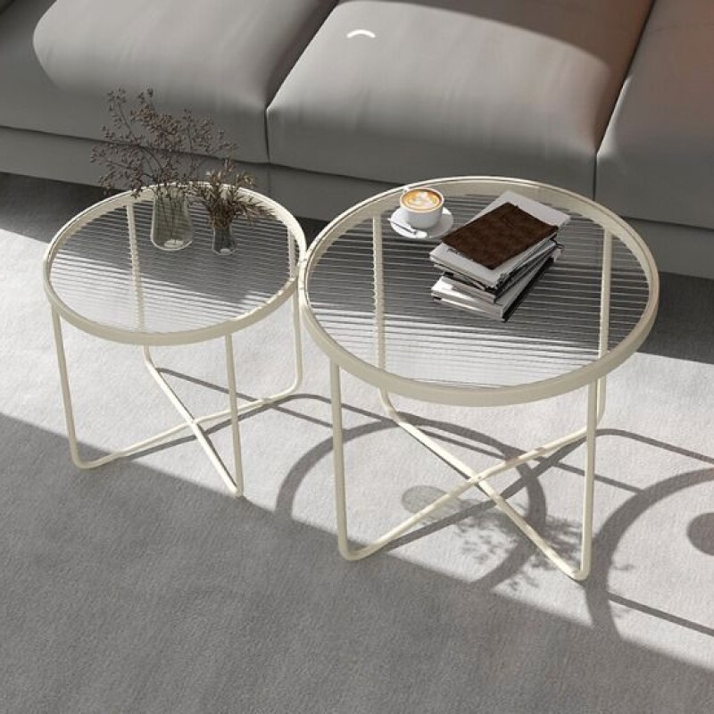 Set x2 mesas LUNA Blanca