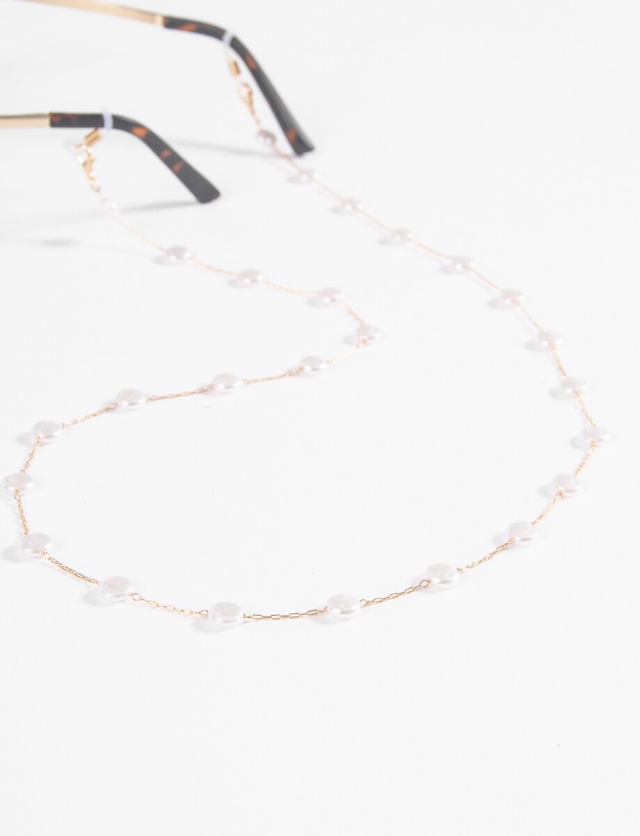 Correa de lentes perlas - dorado 