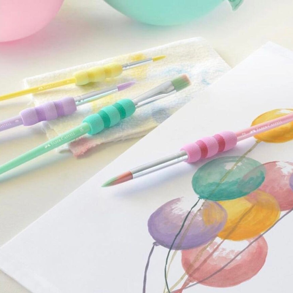 Pincel Soft Pastel En Blister x4 Faber-Castell PINCEL FABER SOFT PASTEL EN BLISTER X4