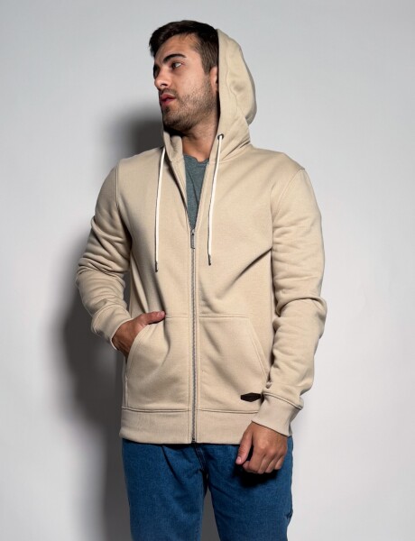 Campera de felpa con capucha Anantol Beige