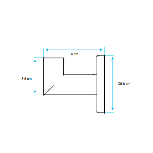 Percha Simple De Acero Inoxidable 304 Satinada 000