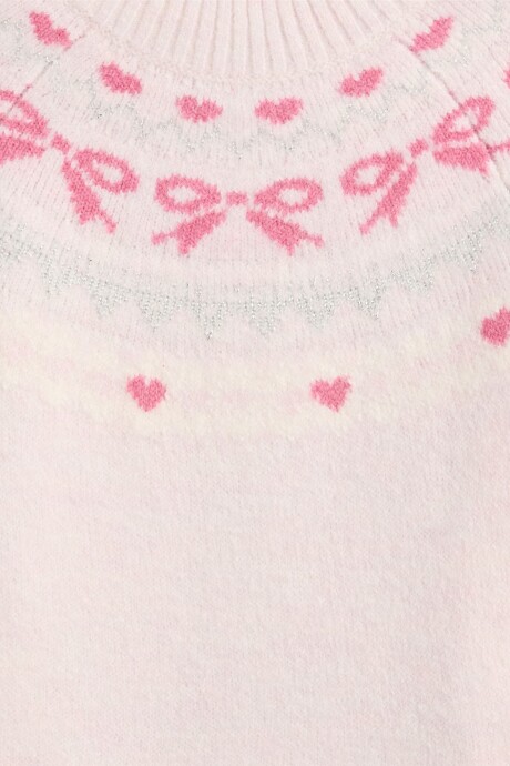 Campera Polera Fairisle Toddler Niña Pink Dogwood