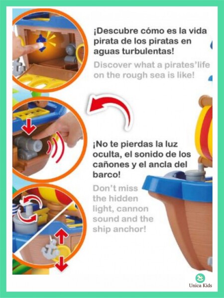 BARCO PIRATA CON LUZ Y SONIDO UNICO