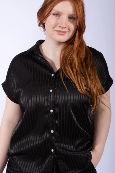 Camisa set rayas Negro