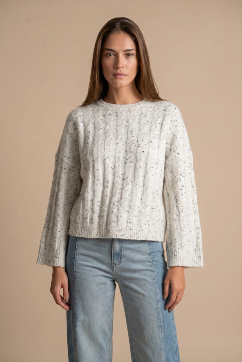 Sweater Texturado Bouttonne - Gris Melange 