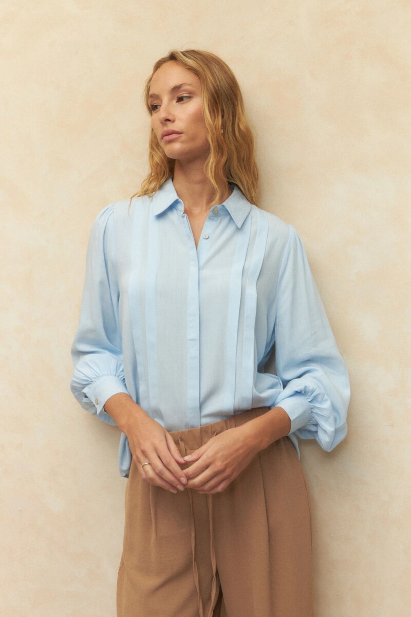 CAMISA ALLIE CHERRY - CELESTE 
