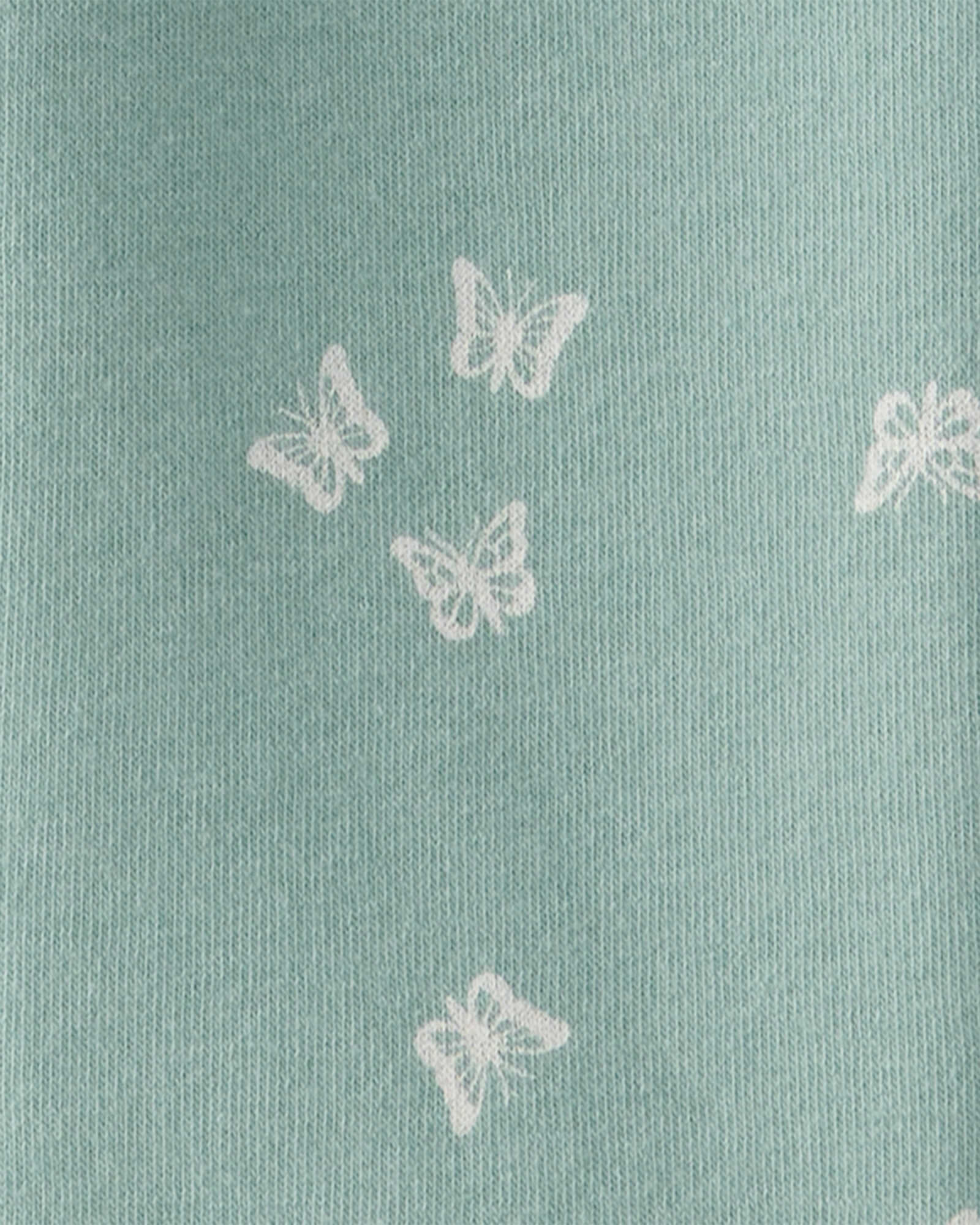 Pantalón de algodón, verde, diseño mariposas Sin color