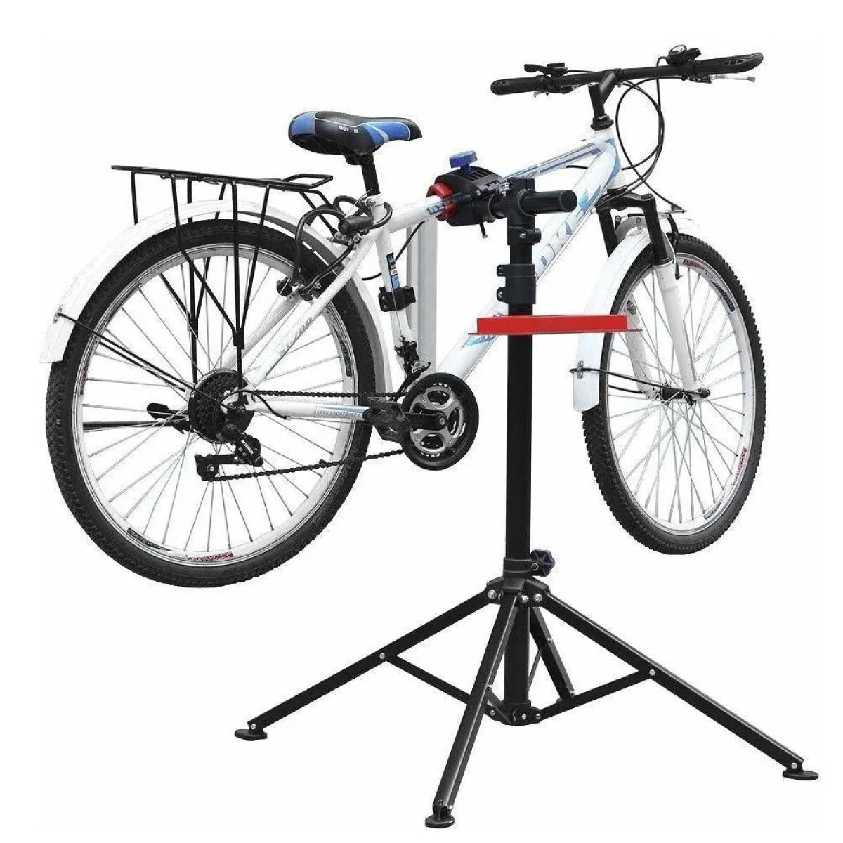 Soporte para reparacion o limpieza de bicicletas tripode - Negro 