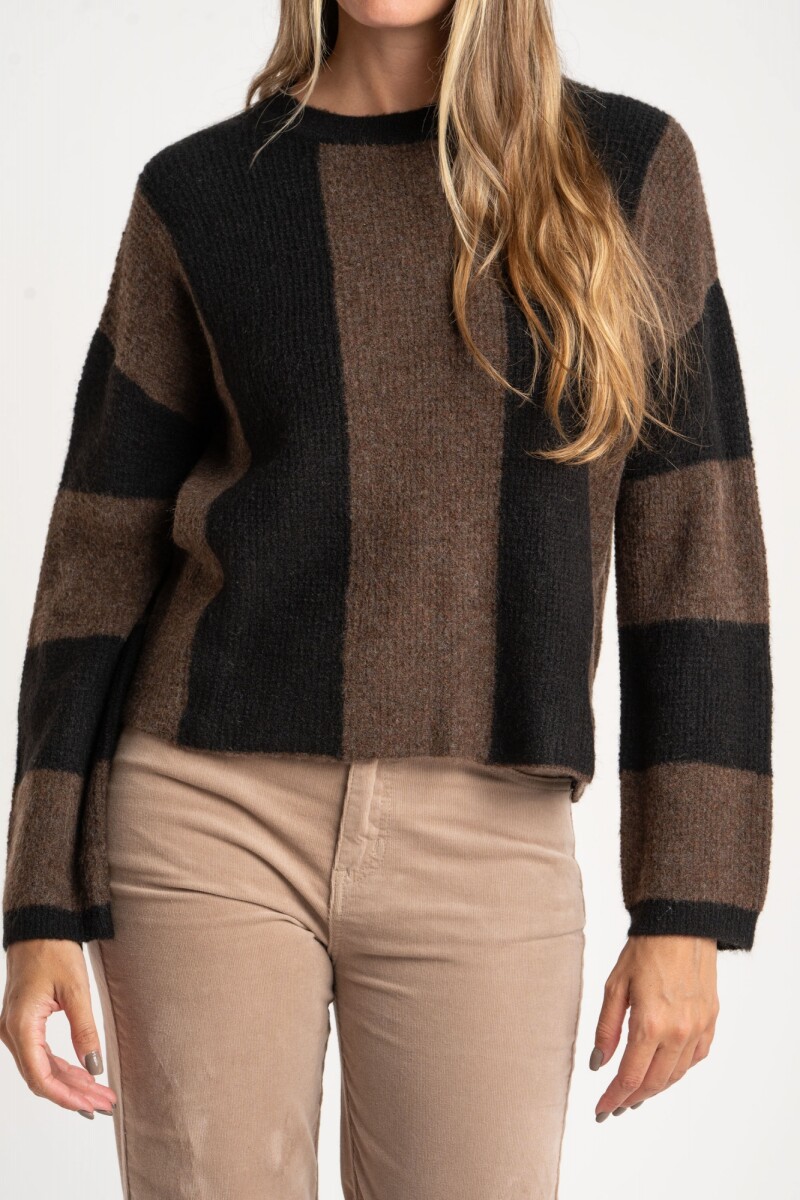 Sweater Rayado Negro