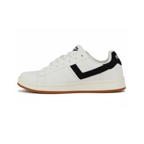 Championes Pony Lifestyle Square Pu Hombre Blanco-Negro
