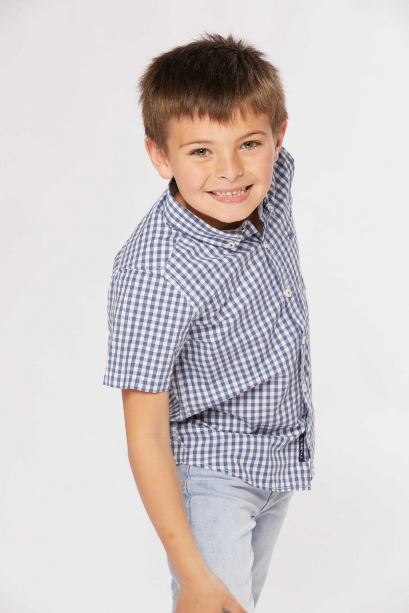 CAMISA A CUADROS - Azul 