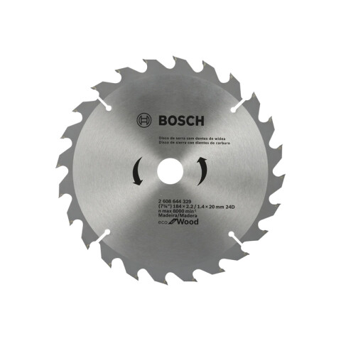 Disco sierra circular p/madera Ø184 24 dien. Bosch BS3324