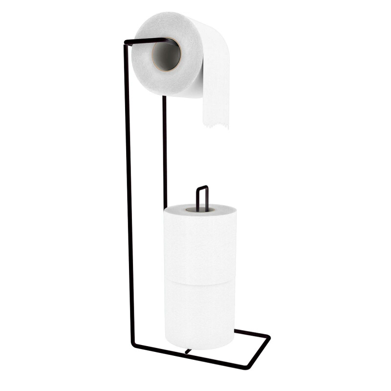 Soporte de papel higiénico para piso NEGRO
